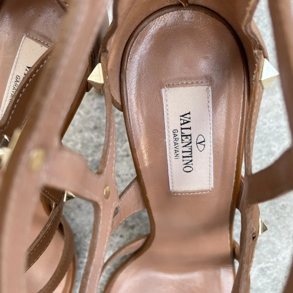 Valentino Rockstud Caged Gladiator Stiletto Sandals, size 38.5 - Picture 7 of 11
